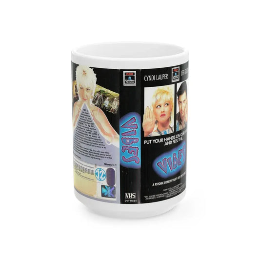 VIBES (VHS COVER) - White Coffee Mug 15oz - Go Mug Yourself