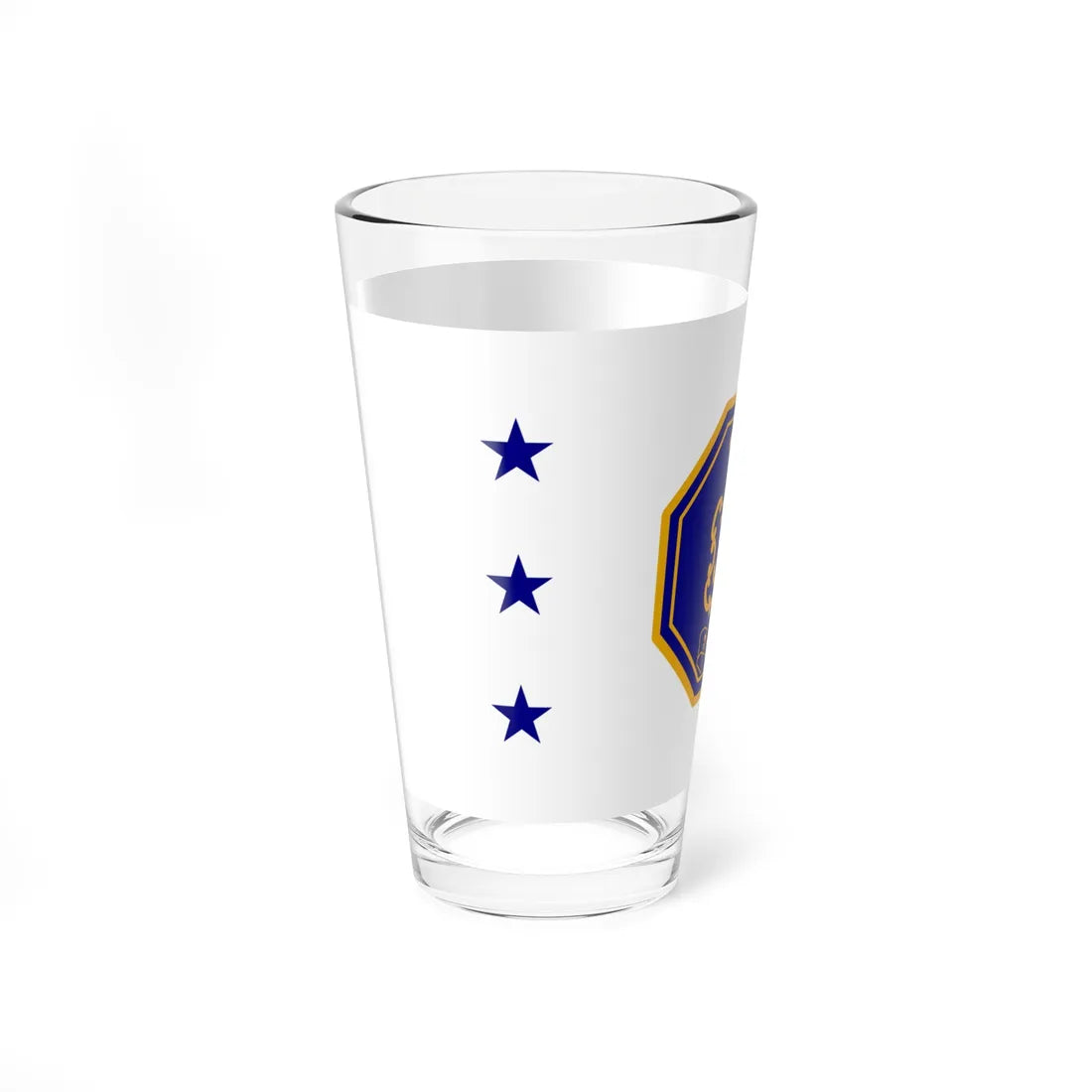 Vice Admiral ensign of Indian Navy (India) Pint Glass 16oz - Go Mug Yourself