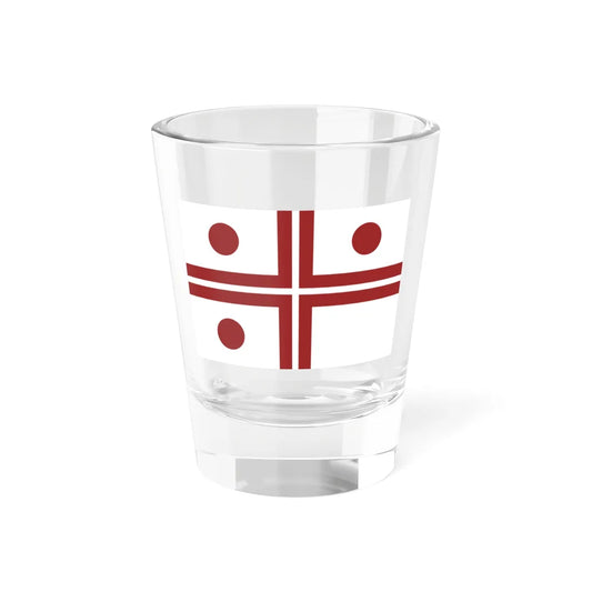 Vice Admiral Flag of Latvia (Latvia) Shot Glass 1.5oz 1.5oz - Go Mug Yourself