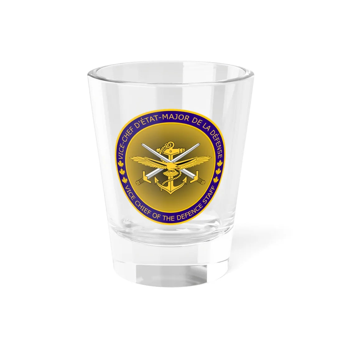 Vice Chief of the Defence Staff logo (Canada) (Coat of Arms) Shot Glass 1.5oz 1.5oz - Go Mug Yourself