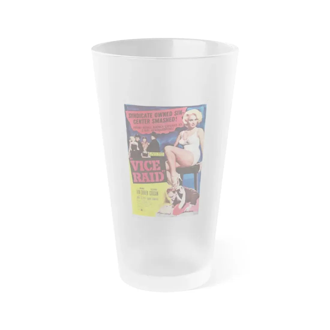 VICE RAID 1960 Movie Poster - Frosted Pint Glass 16oz Default Title - Go Mug Yourself