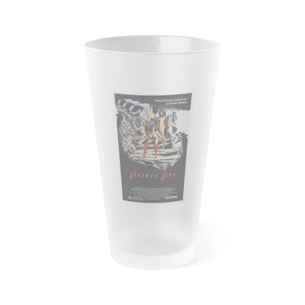 VICIOUS LIPS 1986 Movie Poster - Frosted Pint Glass 16oz-16oz-Frosted-Go Mug Yourself