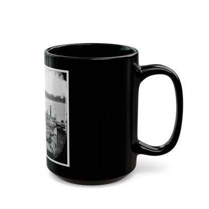 Vicksburg, Miss. Levee And Steamboats (U.S. Civil War) Black Coffee Mug-Go Mug Yourself