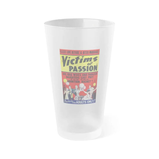 VICTIMS OF PASSION (RACE SUICIDE) 1938 Movie Poster - Frosted Pint Glass 16oz 16oz Frosted - Go Mug Yourself