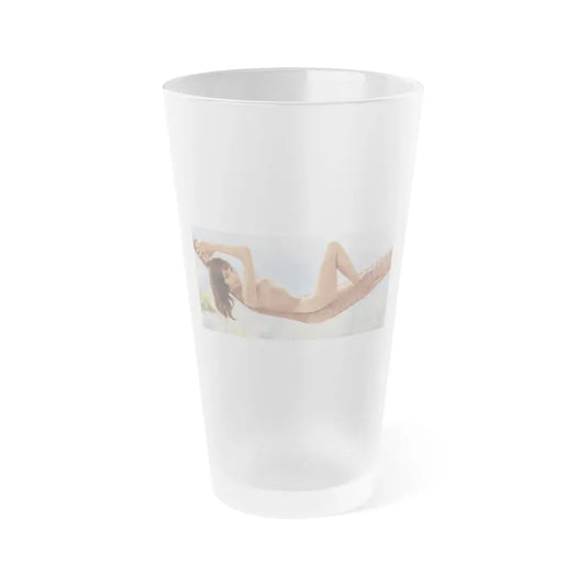 Victoria Vetri #01 - Nude ''Playboy Centerfold Gate''1 (Vintage Female Icon) Frosted Pint Glass 16oz 16oz Frosted - Go Mug Yourself
