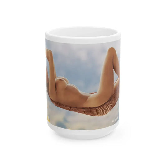 Victoria Vetri #01 - Nude ''Playboy Centerfold Gate''2 (Vintage Female Icon) White Coffee Mug 15oz - Go Mug Yourself