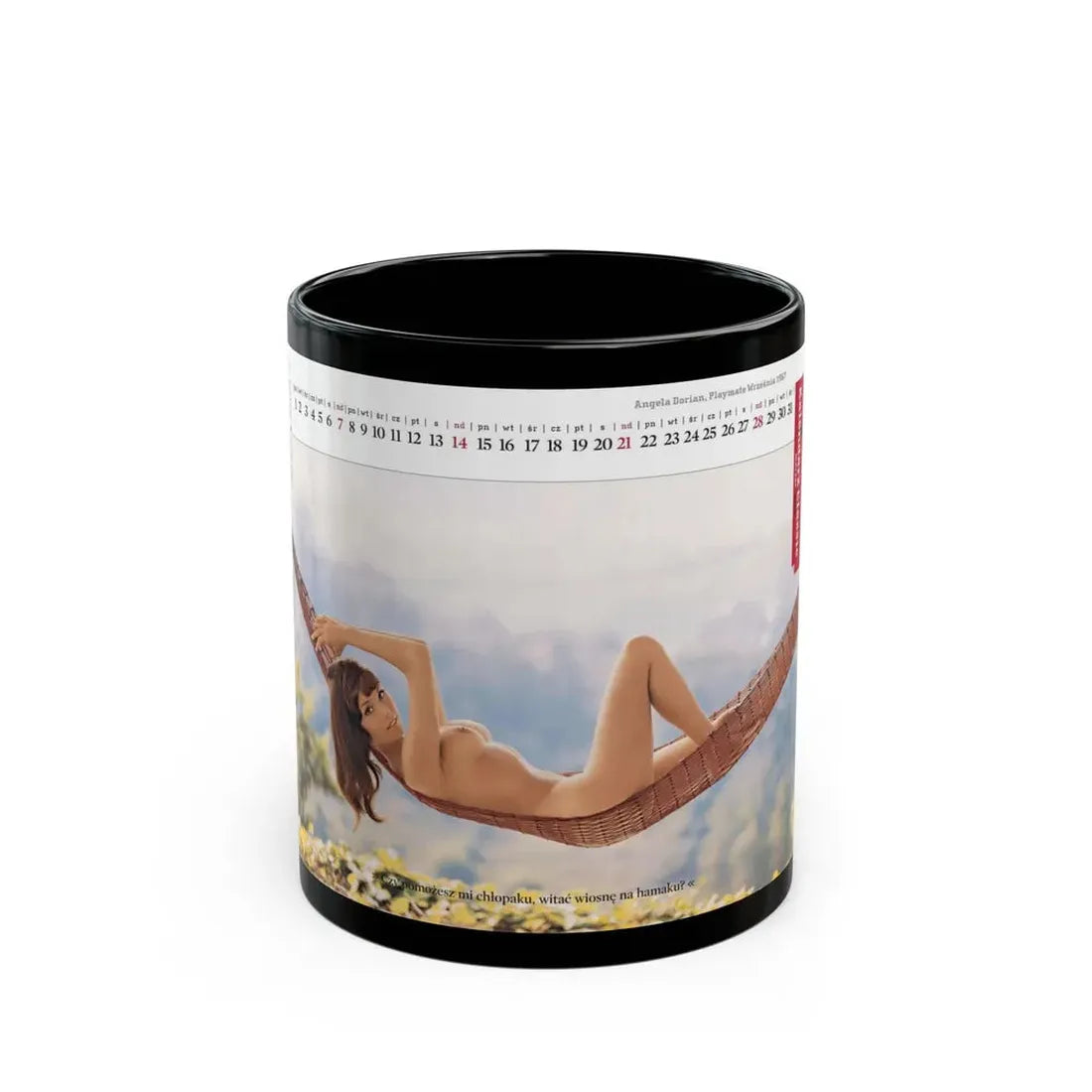 Victoria Vetri #01 - Nude ''Playboy Centerfold Gate'' (Vintage Female Icon) Black Coffee Mug 11oz - Go Mug Yourself