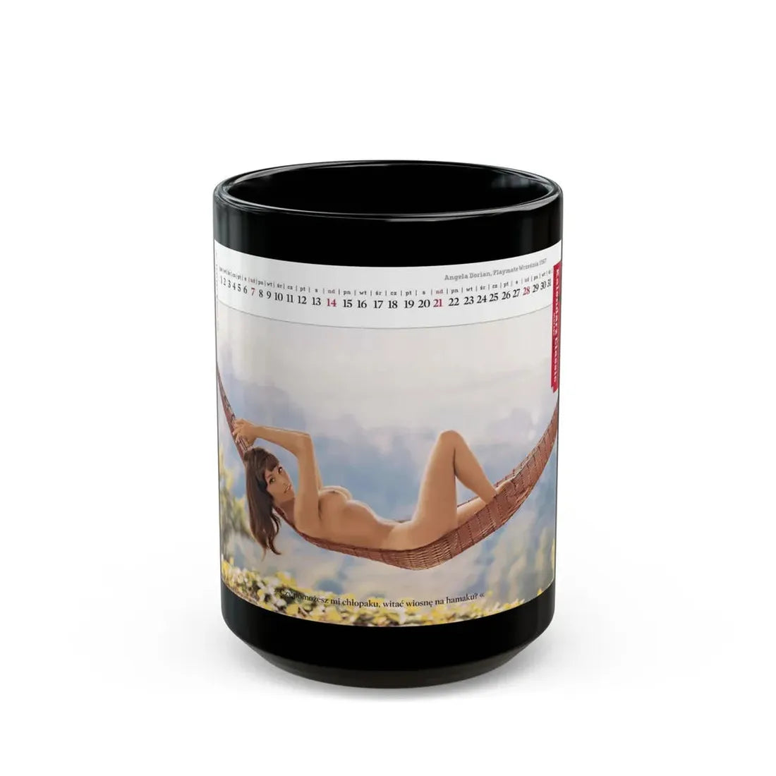 Victoria Vetri #01 - Nude ''Playboy Centerfold Gate'' (Vintage Female Icon) Black Coffee Mug 15oz - Go Mug Yourself