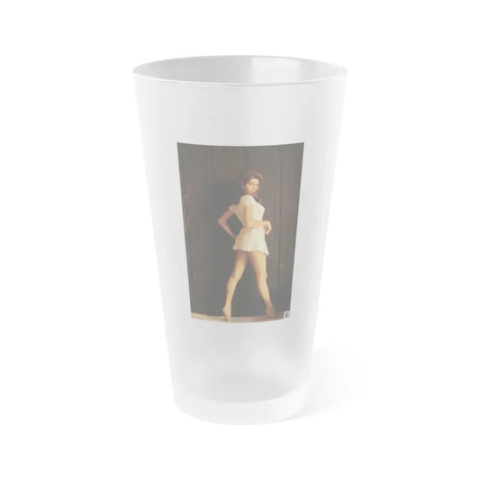 Victoria Vetri #04 (Vintage Female Icon) Frosted Pint Glass 16oz 16oz Frosted - Go Mug Yourself