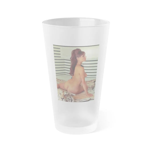 Victoria Vetri #100 - Topless (Vintage Female Icon) Frosted Pint Glass 16oz-16oz-Frosted-Go Mug Yourself