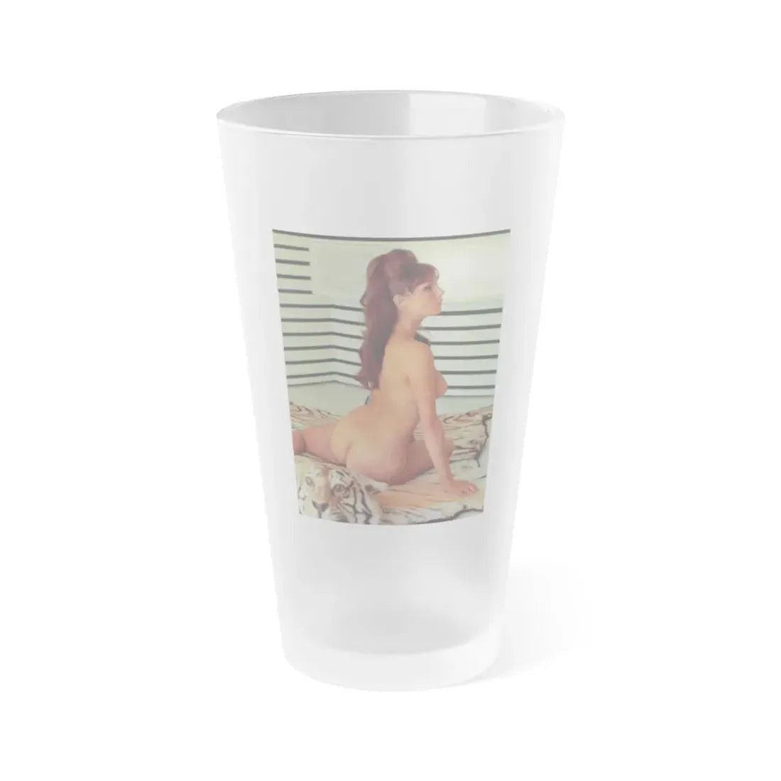 Victoria Vetri #100 - Topless (Vintage Female Icon) Frosted Pint Glass 16oz 16oz Frosted - Go Mug Yourself