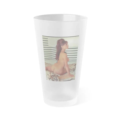Victoria Vetri #100 - Topless (Vintage Female Icon) Frosted Pint Glass 16oz 16oz Frosted - Go Mug Yourself