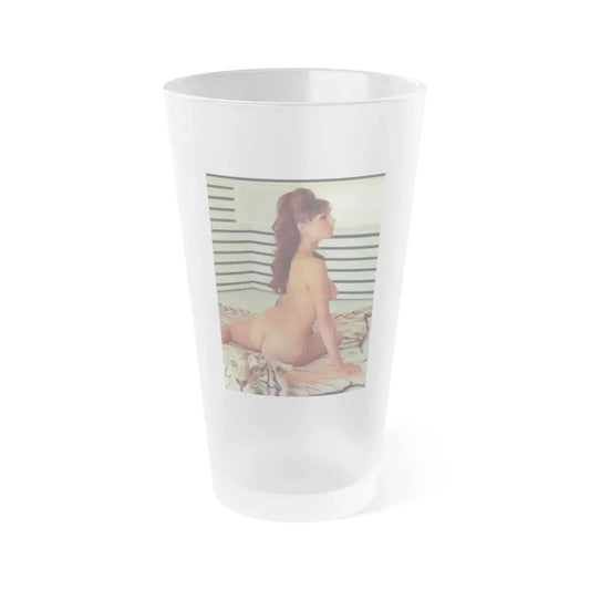 Victoria Vetri #100 - Topless (Vintage Female Icon) Frosted Pint Glass 16oz 16oz Frosted - Go Mug Yourself