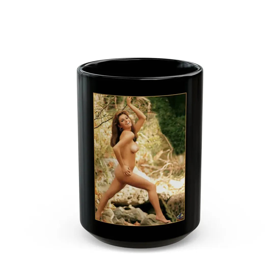 Victoria Vetri #101 - Nude (Vintage Female Icon) Black Coffee Mug 15oz - Go Mug Yourself