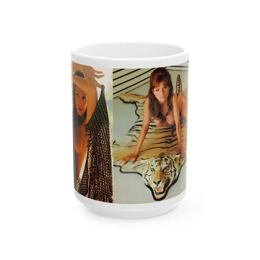 Victoria Vetri #105 - Topless (Vintage Female Icon) White Coffee Mug 15oz - Go Mug Yourself