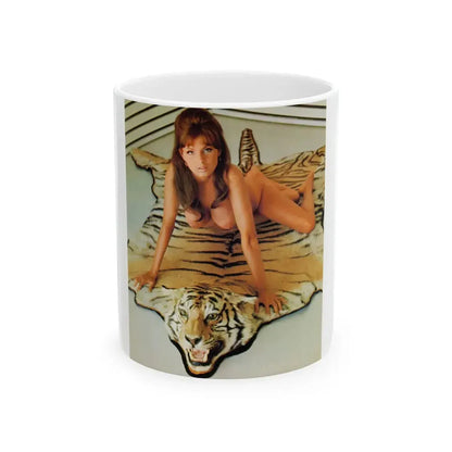 Victoria Vetri #108 - Topless (Vintage Female Icon) White Coffee Mug 11oz - Go Mug Yourself