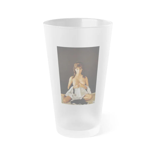 Victoria Vetri #109 - Topless (Vintage Female Icon) Frosted Pint Glass 16oz-16oz-Frosted-Go Mug Yourself