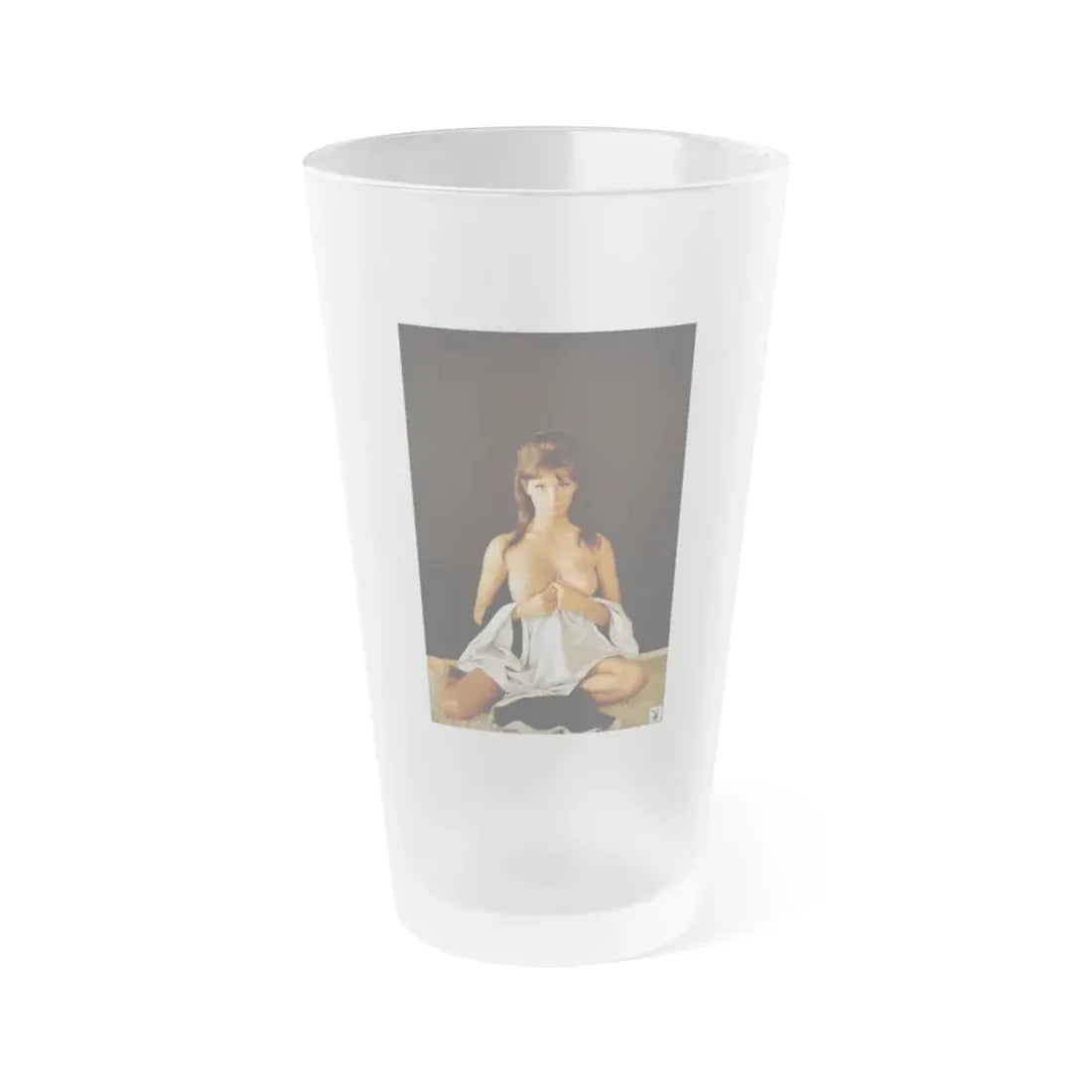 Victoria Vetri #109 - Topless (Vintage Female Icon) Frosted Pint Glass 16oz 16oz Frosted - Go Mug Yourself