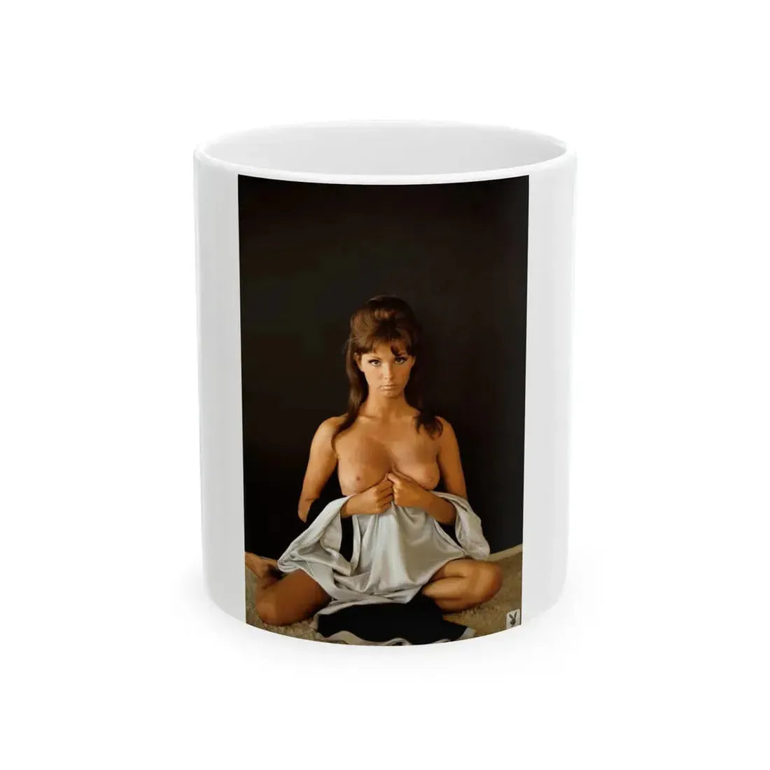 Victoria Vetri #109 - Topless (Vintage Female Icon) White Coffee Mug 11oz - Go Mug Yourself