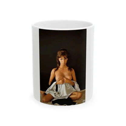 Victoria Vetri #109 - Topless (Vintage Female Icon) White Coffee Mug 11oz - Go Mug Yourself