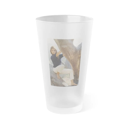 Victoria Vetri #113 (Vintage Female Icon) Frosted Pint Glass 16oz-16oz-Frosted-Go Mug Yourself