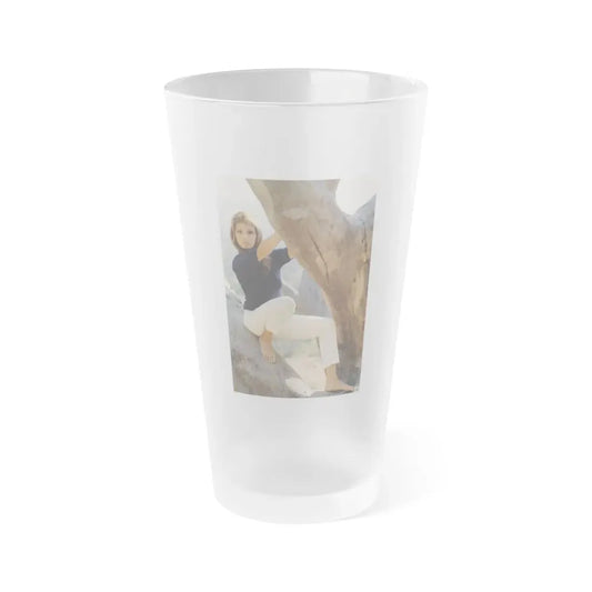 Victoria Vetri #113 (Vintage Female Icon) Frosted Pint Glass 16oz 16oz Frosted - Go Mug Yourself