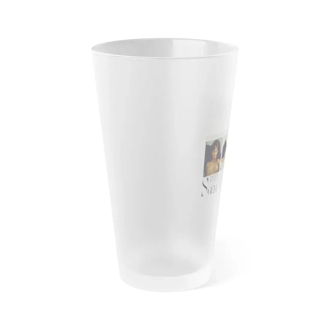 Victoria Vetri #125 - 2 Topless Photos (Vintage Female Icon) Frosted Pint Glass 16oz - Go Mug Yourself