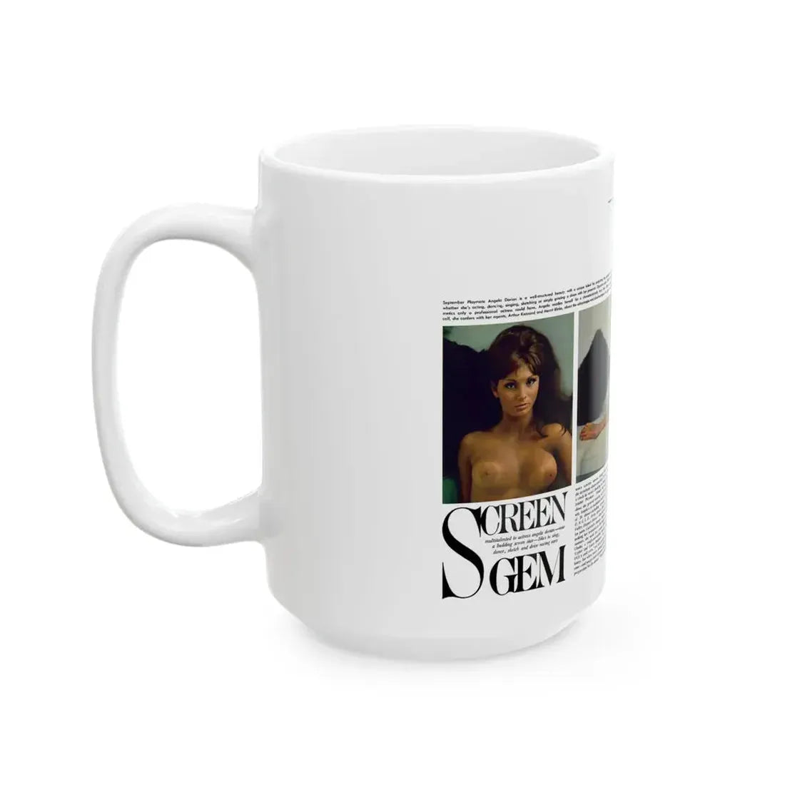 Victoria Vetri #125 - 2 Topless Photos (Vintage Female Icon) White Coffee Mug - Go Mug Yourself