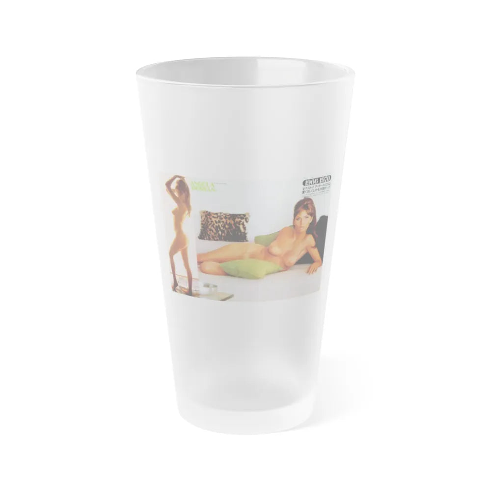 Victoria Vetri #127 - 2 Topless Photos (Vintage Female Icon) Frosted Pint Glass 16oz-16oz-Frosted-Go Mug Yourself