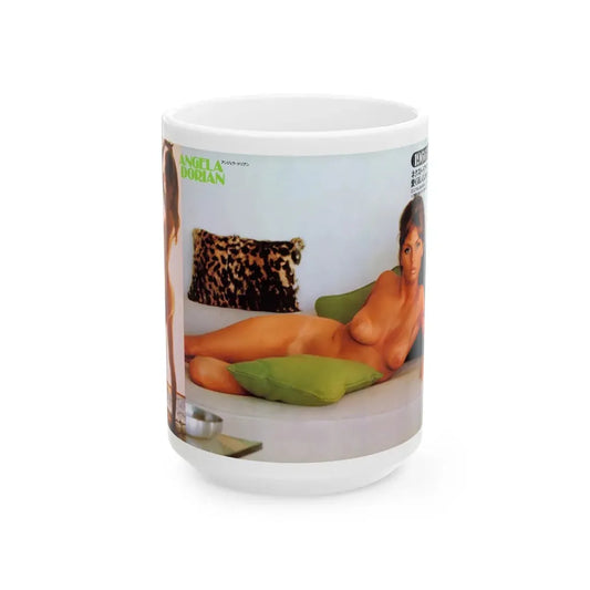 Victoria Vetri #127 - 2 Topless Photos (Vintage Female Icon) White Coffee Mug 15oz - Go Mug Yourself