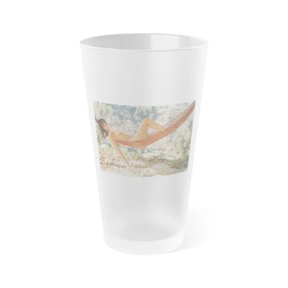 Victoria Vetri #129 - Topless (Vintage Female Icon) Frosted Pint Glass 16oz-16oz-Frosted-Go Mug Yourself