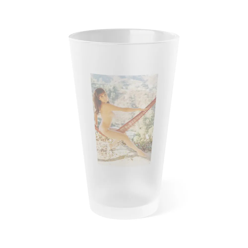 Victoria Vetri #131 - Topless (Vintage Female Icon) Frosted Pint Glass 16oz-16oz-Frosted-Go Mug Yourself