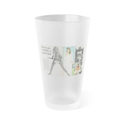 Victoria Vetri #136 (Vintage Female Icon) Frosted Pint Glass 16oz-16oz-Frosted-Go Mug Yourself