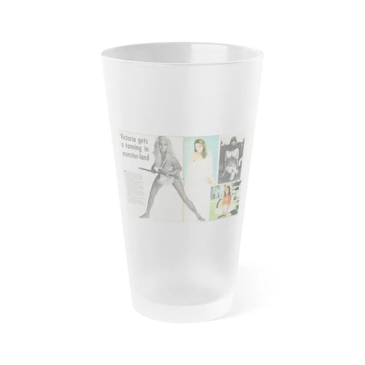 Victoria Vetri #136 (Vintage Female Icon) Frosted Pint Glass 16oz-16oz-Frosted-Go Mug Yourself