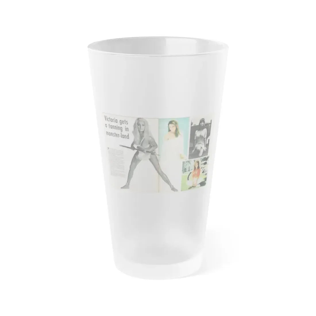 Victoria Vetri #136 (Vintage Female Icon) Frosted Pint Glass 16oz 16oz Frosted - Go Mug Yourself