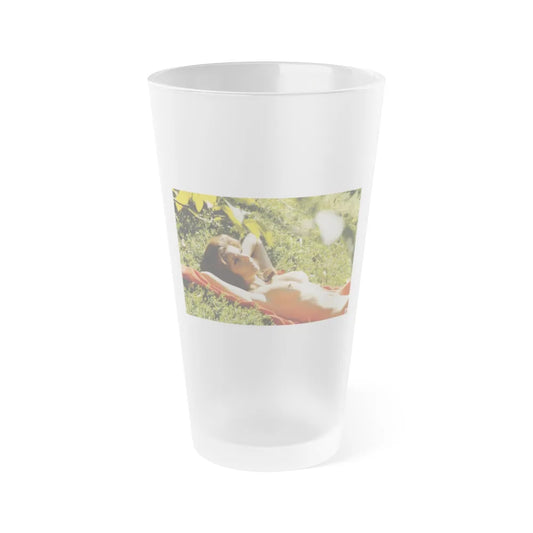 Victoria Vetri #144 (Vintage Female Icon) Frosted Pint Glass 16oz-16oz-Frosted-Go Mug Yourself