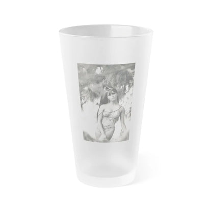 Victoria Vetri #145 (Vintage Female Icon) Frosted Pint Glass 16oz-16oz-Frosted-Go Mug Yourself
