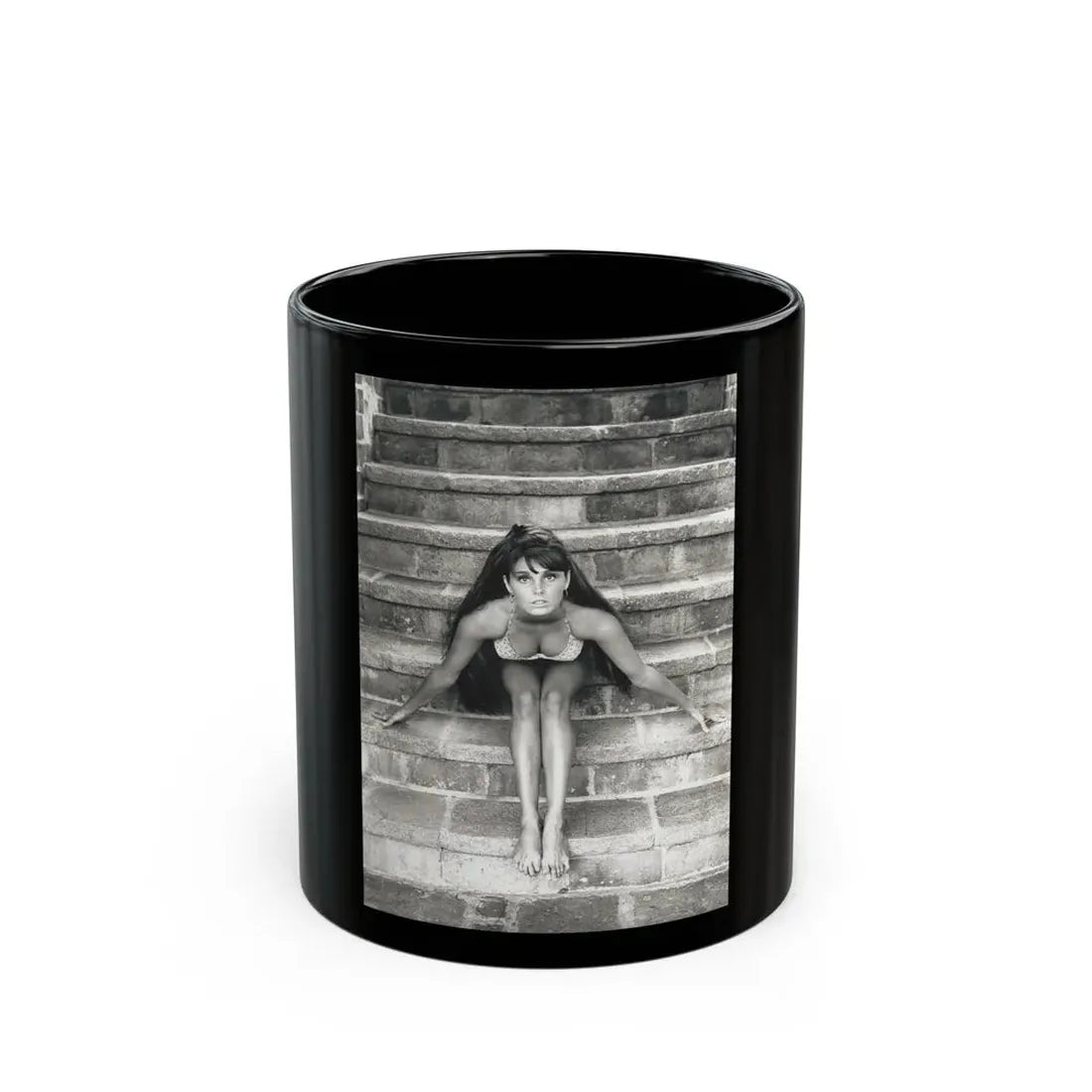 Victoria Vetri #146 (Vintage Female Icon) Black Coffee Mug 11oz - Go Mug Yourself