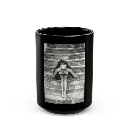 Victoria Vetri #146 (Vintage Female Icon) Black Coffee Mug-15oz-Go Mug Yourself