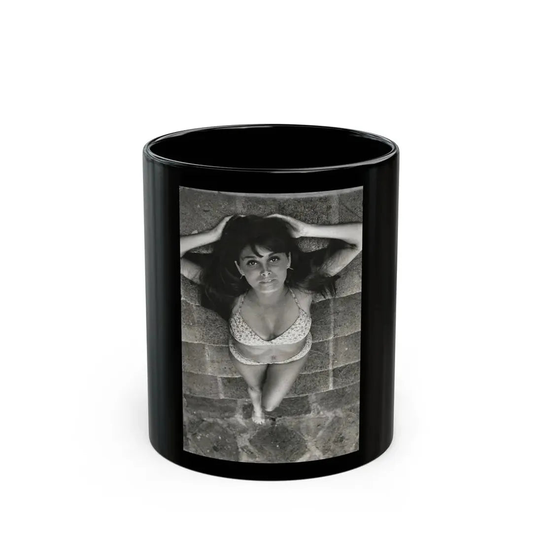 Victoria Vetri #147 (Vintage Female Icon) Black Coffee Mug 11oz - Go Mug Yourself