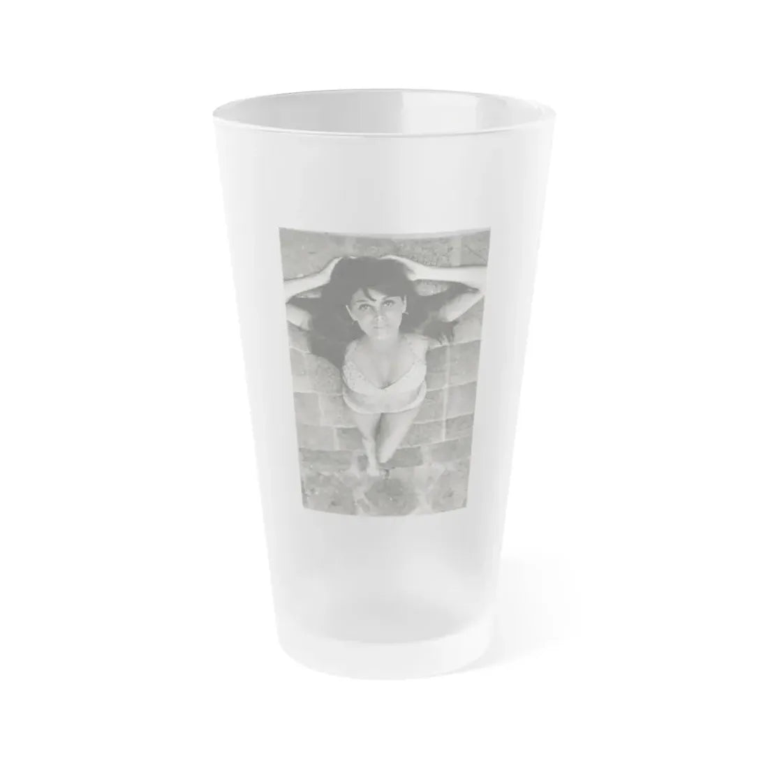 Victoria Vetri #147 (Vintage Female Icon) Frosted Pint Glass 16oz 16oz Frosted - Go Mug Yourself