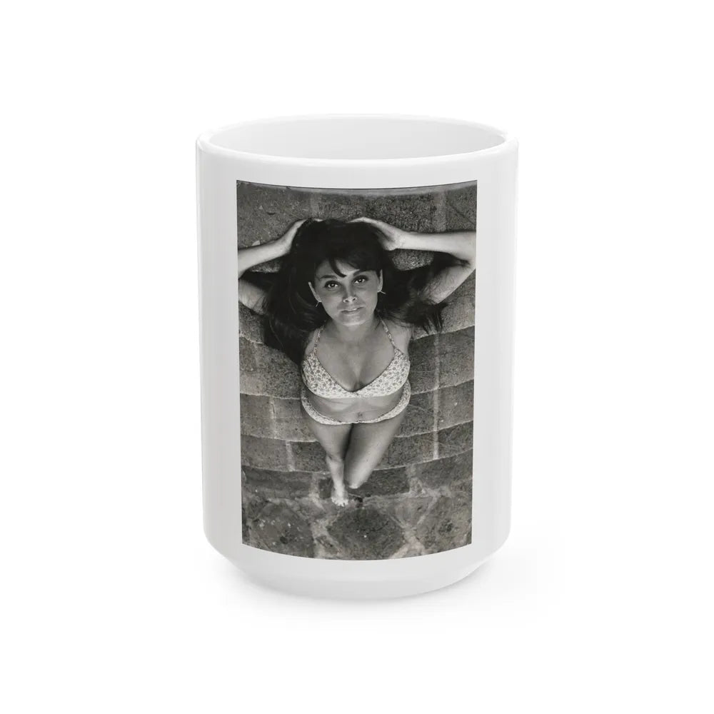 Victoria Vetri #147 (Vintage Female Icon) White Coffee Mug-15oz-Go Mug Yourself