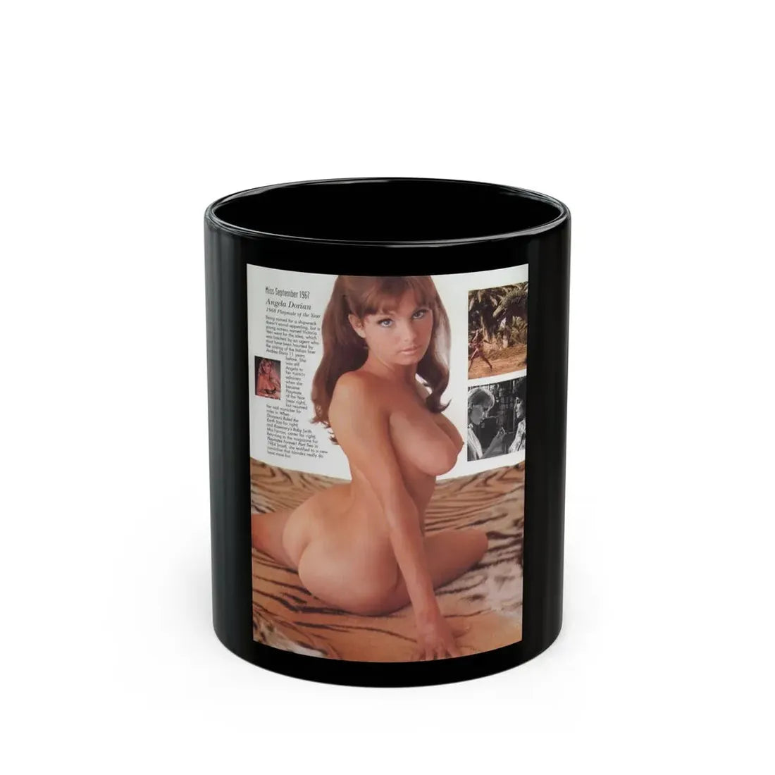 Victoria Vetri #150 (Vintage Female Icon) Black Coffee Mug 11oz - Go Mug Yourself