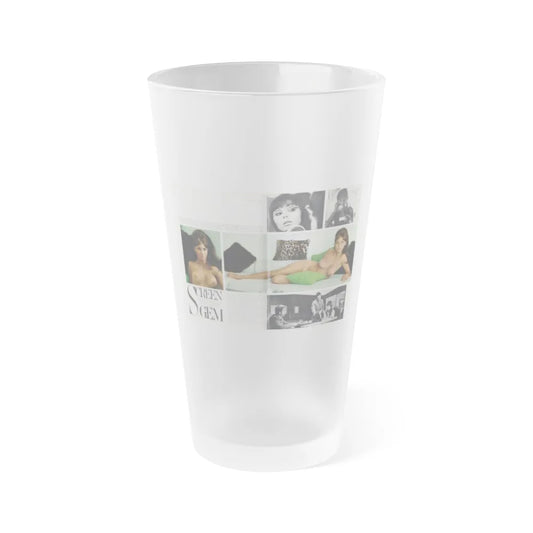 Victoria Vetri #158 - Victoria as Angela Dorian from Playboy Spread in September 1967 (Vintage Female Icon) Frosted Pint Glass 16oz-16oz-Frosted-Go Mug Yourself