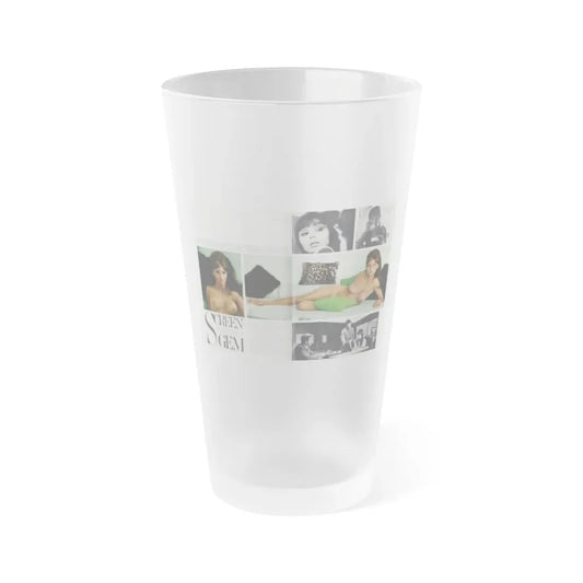 Victoria Vetri #158 - Victoria as Angela Dorian from Playboy Spread in September 1967 (Vintage Female Icon) Frosted Pint Glass 16oz 16oz Frosted - Go Mug Yourself