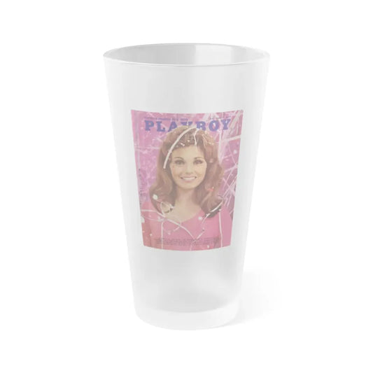 Victoria Vetri #160 - Victoria as Angela Dorian from Playboy Spread in May 1968 (Vintage Female Icon) Frosted Pint Glass 16oz 16oz Frosted - Go Mug Yourself