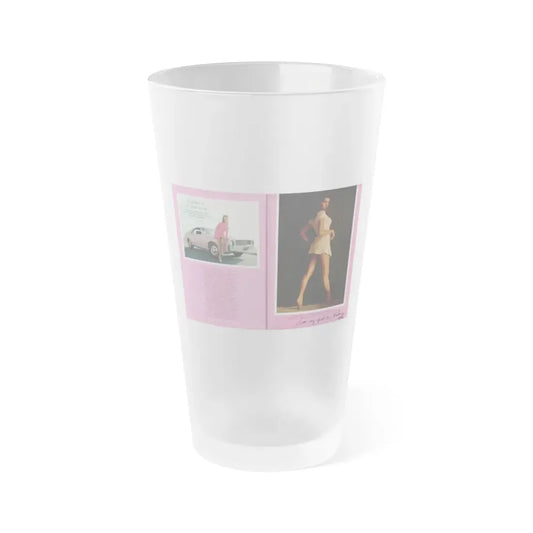 Victoria Vetri #161 - Victoria as Angela Dorian from Playboy Spread in May 1968 (Vintage Female Icon) Frosted Pint Glass 16oz 16oz Frosted - Go Mug Yourself