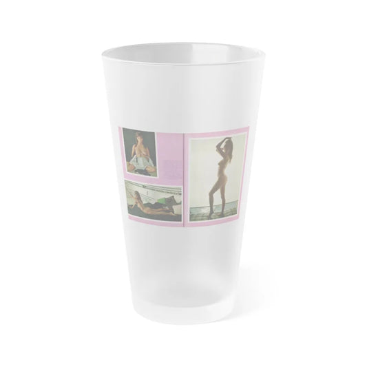 Victoria Vetri #162 - Victoria as Angela Dorian from Playboy Spread in May 1968 (Vintage Female Icon) Frosted Pint Glass 16oz-16oz-Frosted-Go Mug Yourself