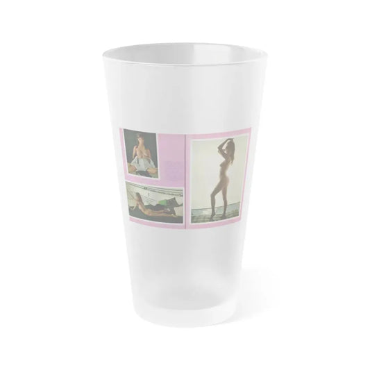 Victoria Vetri #162 - Victoria as Angela Dorian from Playboy Spread in May 1968 (Vintage Female Icon) Frosted Pint Glass 16oz 16oz Frosted - Go Mug Yourself