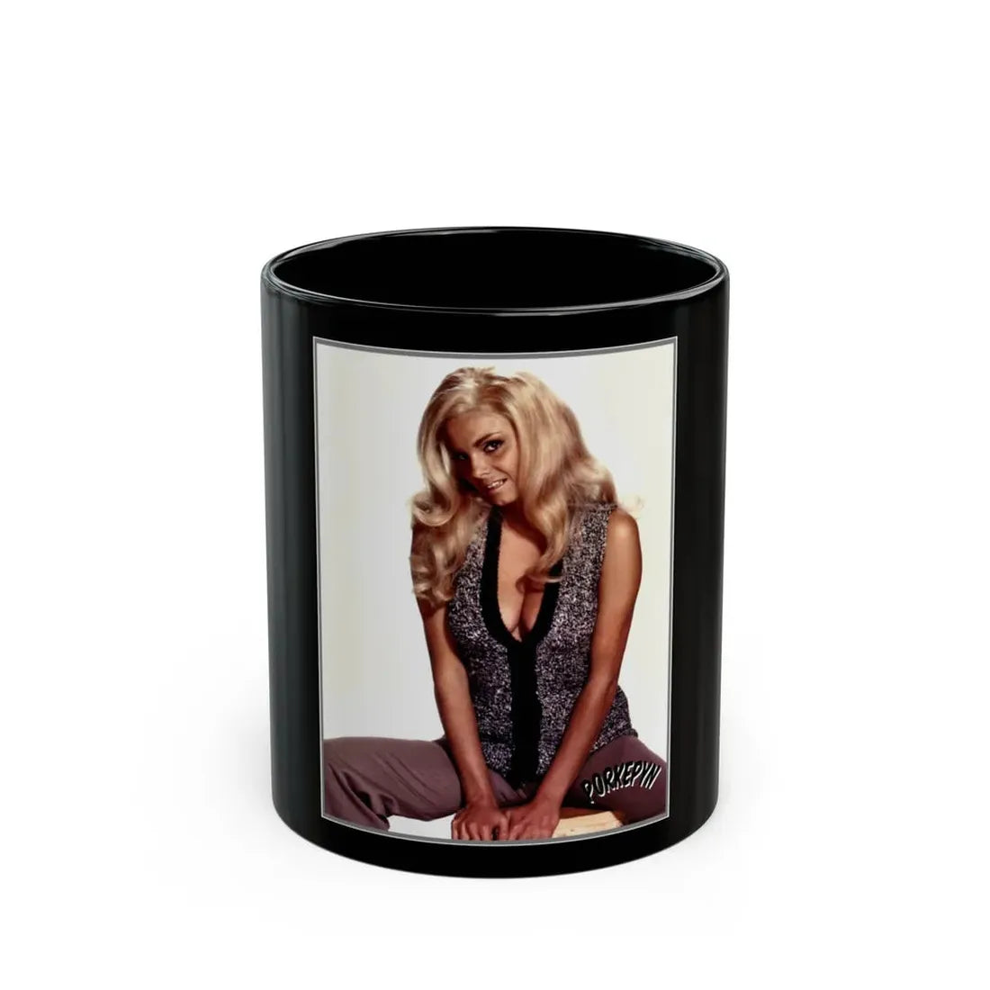 Victoria Vetri #29 (Vintage Female Icon) Black Coffee Mug 11oz - Go Mug Yourself
